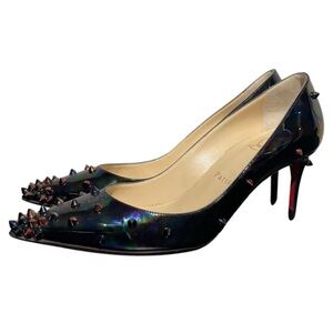 Christian Louboutin Pigalle Follies 55mm size 36 Studded holographic spike Pumps